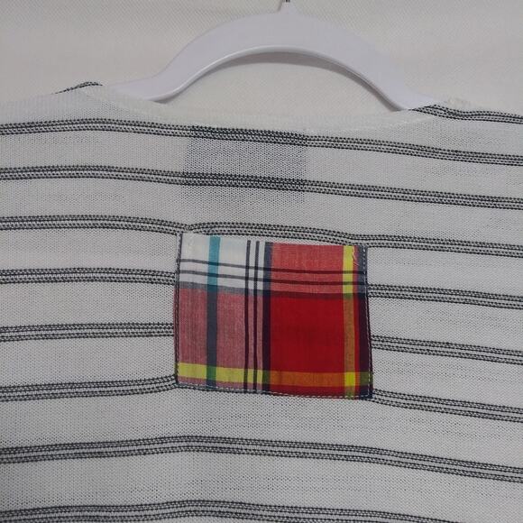 Vecceli Italy Knit Pull Over Mixed Print Top Artsy Size M - Picture 9 of 9